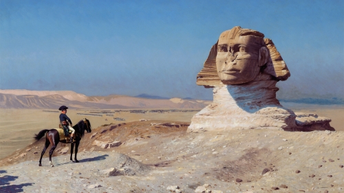 拿破仑在狮身人面像前，1886年法国艺术家Jean-LéonGérôme绘制。