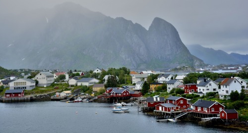 挪威罗弗敦群岛的一个渔村