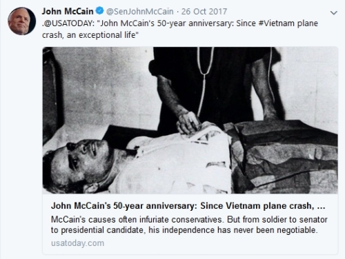 麦凯恩去世震动亚洲支持台湾的越战、反共战士