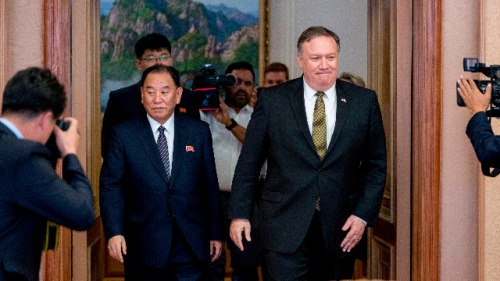 蓬佩奥将会见金英哲与朝鲜恢复核谈判