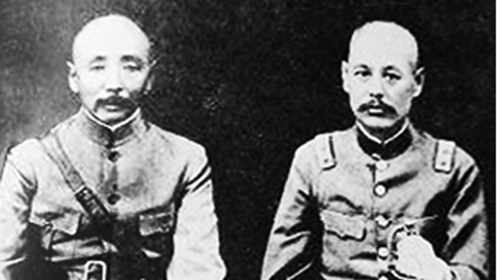 北洋奉系軍閥首領張作霖和直系首領吳佩孚。