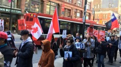 加國撐港大遊行中國民主黨主席嘆：世界變了(組圖)