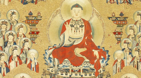 从黄帝开始，历朝历代都流传着众多的神迹、神言。清长生佛会图局部。