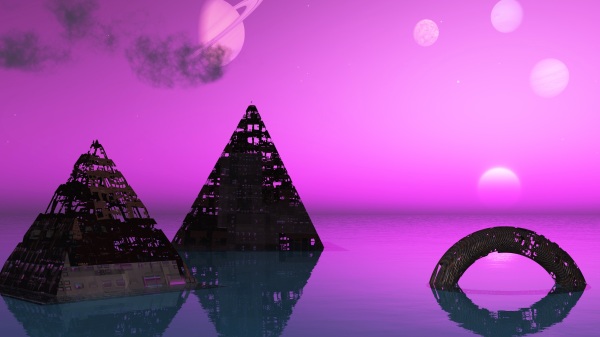 卫星探测器显示，金星上存在着2万座金字塔形的城市废墟。（示意图/图片来源：Adobe Stock）