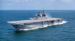 可搭载F-35B作战美新型两栖突击舰完成测试(视频图)