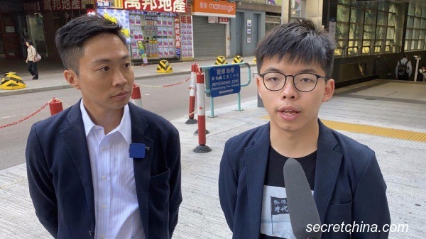 高雄市长韩国瑜被罢免，香港众志的秘书长黄之锋表示“台湾人今天的抉择正是拒绝一个走进中联办、对中共频频示好的市长”。资料照。