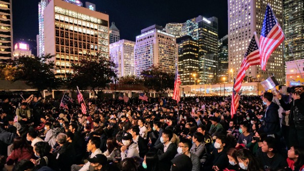 香港人权与民主法案感恩节集会