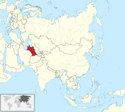 土庫曼斯坦在地圖上的位置