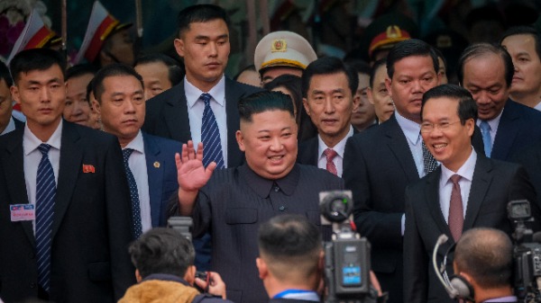 朝鲜领导人金正恩在美朝首脑会议之前抵达越南