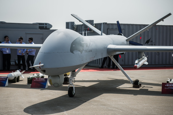 2012年11月13日，中国制造的无人机在珠海第九届中国国际航空航天博览会期间展出。