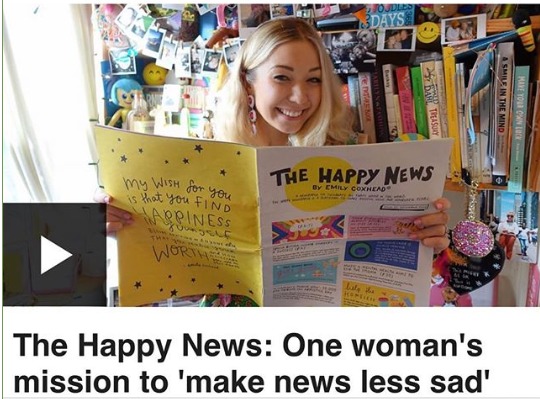受够负面新闻！24岁女创立《快乐报》报喜不报忧