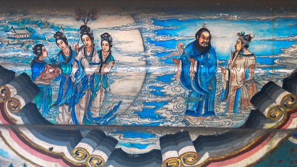 颐和园长廊彩绘：唐玄宗游月宫
