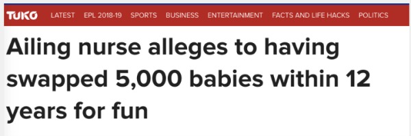 護士聲稱調換了5000名嬰兒 竟是為了這原因