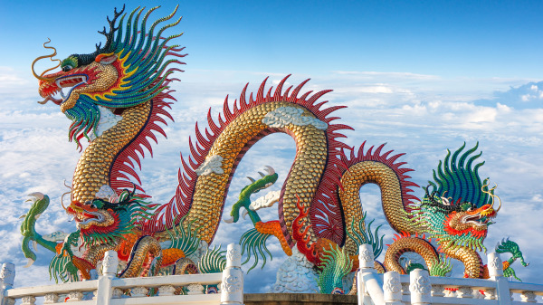 龍在中國人的觀念裡是象徵吉祥。