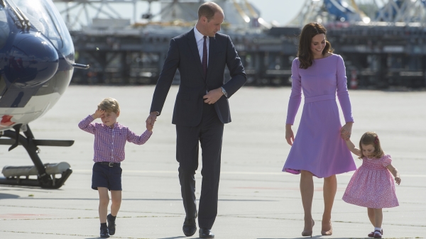 威廉王子与凯特王妃、小王子乔治、小公主夏洛特。