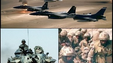 以美国为首的多国部队取得了波斯湾战争的胜利，而且竟然因此改变了全世界的战争思维！