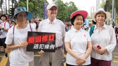 港前高官与民上街反送中促特首撤恶法(图)