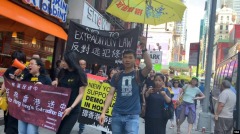 天生愛自由紐約千人遊行「反送中救香港」(圖視頻)