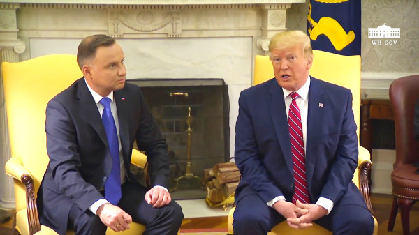 2019年6月12日，川普總統與波蘭總統聯合新聞發布會
