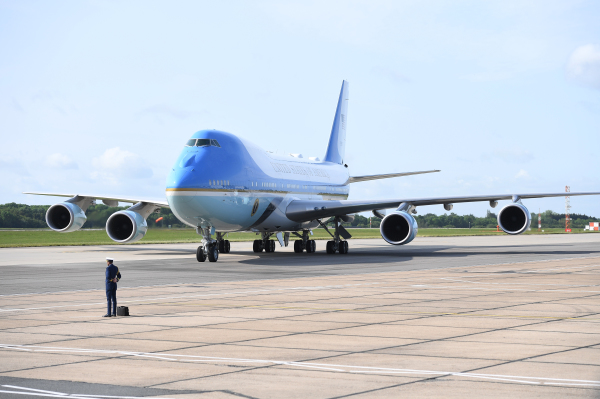 美國總統專機，空軍一號。（圖片來源：Leon Neal/Getty Images） 