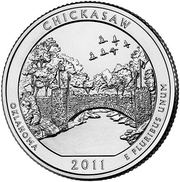 俄克拉荷马州奇克索国家休闲区流通纪念币