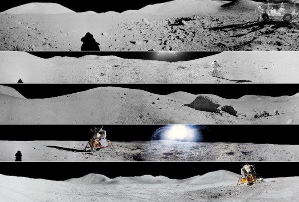 7月20日，NASA發布的一系列登月任務全景照片，紀念美國阿波羅11號登月50週年。