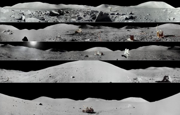 7月20日，NASA发布的一系列登月任务全景照片，纪念美国阿波罗11号登月50周年。