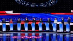 民主黨第二輪辯論會參選人談美中貿易戰(圖)