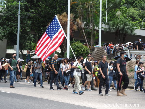 8月31日，香港民众在街头抗议。