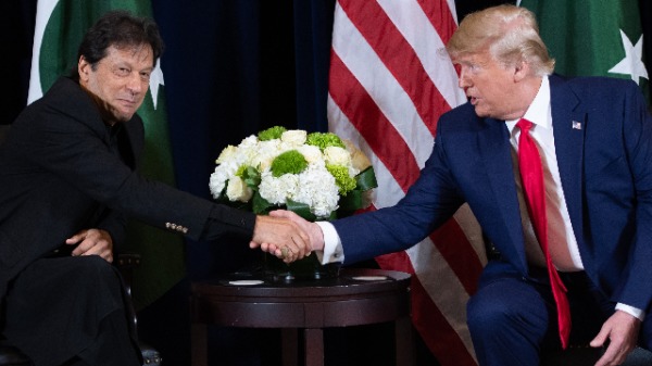 美国总统川普与巴基斯坦总理伊姆兰．汗（Imran Khan）
