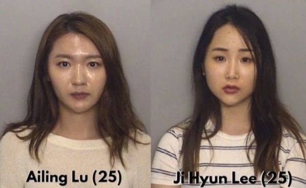 被捕的两名亚裔女子