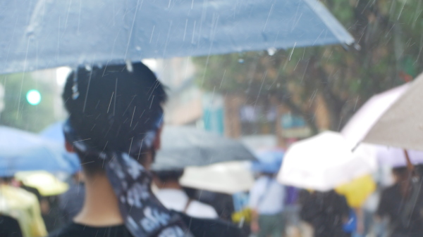 台港遊行大雨滂沱卻澆不息台灣人撐港的決心